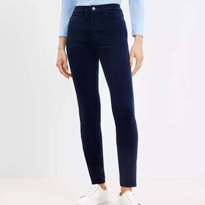 NEW‎ LOFT The Skinny High Rise Corduroy Pants Size 00 24 Dark Blue Jeans Cords